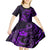 Polynesian Turtle Valentine Kid Short Sleeve Dress You And Me Purple Hibiscus Heart LT01 - Polynesian Pride