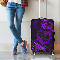 Polynesian Turtle Valentine Luggage Cover You And Me Purple Hibiscus Heart LT01 - Polynesian Pride