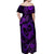 Polynesian Turtle Valentine Off Shoulder Maxi Dress You And Me Purple Hibiscus Heart LT01 - Polynesian Pride