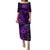 Polynesian Turtle Valentine Puletasi You And Me Purple Hibiscus Heart LT01 Long Dress Purple - Polynesian Pride