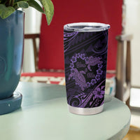 Polynesian Turtle Valentine Tumbler Cup You And Me Purple Hibiscus Heart LT01 - Polynesian Pride