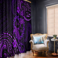 Polynesian Turtle Valentine Window Curtain You And Me Purple Hibiscus Heart LT01 - Polynesian Pride