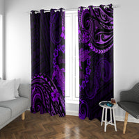 Polynesian Turtle Valentine Window Curtain You And Me Purple Hibiscus Heart LT01 With Grommets Purple - Polynesian Pride