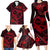 Polynesian Turtle Valentine Family Matching Long Sleeve Bodycon Dress and Hawaiian Shirt You And Me Red Hibiscus Heart LT01 - Polynesian Pride