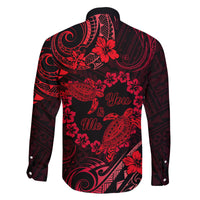 Polynesian Turtle Valentine Family Matching Mermaid Dress and Hawaiian Shirt You And Me Red Hibiscus Heart LT01 - Polynesian Pride