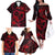 Polynesian Turtle Valentine Family Matching Off Shoulder Long Sleeve Dress and Hawaiian Shirt You And Me Red Hibiscus Heart LT01 - Polynesian Pride