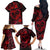 Polynesian Turtle Valentine Family Matching Off Shoulder Long Sleeve Dress and Hawaiian Shirt You And Me Red Hibiscus Heart LT01 - Polynesian Pride