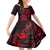 Polynesian Turtle Valentine Family Matching Puletasi and Hawaiian Shirt You And Me Red Hibiscus Heart LT01 Daughter's Dress Red - Polynesian Pride