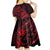 Polynesian Turtle Valentine Kid Short Sleeve Dress You And Me Red Hibiscus Heart LT01 - Polynesian Pride