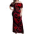 Polynesian Turtle Valentine Off Shoulder Maxi Dress You And Me Red Hibiscus Heart LT01 Women Red - Polynesian Pride