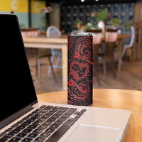 Polynesian Turtle Valentine Skinny Tumbler You And Me Red Hibiscus Heart