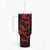 Polynesian Turtle Valentine Tumbler With Handle You And Me Red Hibiscus Heart
