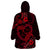 Polynesian Turtle Valentine Wearable Blanket Hoodie You And Me Red Hibiscus Heart LT01 - Polynesian Pride