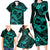 Polynesian Turtle Valentine Family Matching Long Sleeve Bodycon Dress and Hawaiian Shirt You And Me Turquoise Hibiscus Heart LT01 - Polynesian Pride