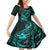 Polynesian Turtle Valentine Family Matching Mermaid Dress and Hawaiian Shirt You And Me Turquoise Hibiscus Heart LT01 Daughter's Dress Turquoise - Polynesian Pride