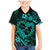 Polynesian Turtle Valentine Family Matching Mermaid Dress and Hawaiian Shirt You And Me Turquoise Hibiscus Heart LT01 Son's Shirt Turquoise - Polynesian Pride