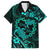 Polynesian Turtle Valentine Family Matching Off Shoulder Short Dress and Hawaiian Shirt You And Me Turquoise Hibiscus Heart LT01 Dad's Shirt - Short Sleeve Turquoise - Polynesian Pride