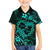 Polynesian Turtle Valentine Family Matching Off Shoulder Short Dress and Hawaiian Shirt You And Me Turquoise Hibiscus Heart LT01 Son's Shirt Turquoise - Polynesian Pride