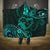 Polynesian Turtle Valentine Hooded Blanket You And Me Turquoise Hibiscus Heart LT01 One Size Turquoise - Polynesian Pride