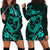 Polynesian Turtle Valentine Hoodie Dress You And Me Turquoise Hibiscus Heart LT01 - Polynesian Pride