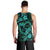 Polynesian Turtle Valentine Men Tank Top You And Me Turquoise Hibiscus Heart LT01 - Polynesian Pride