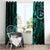 Polynesian Turtle Valentine Window Curtain You And Me Turquoise Hibiscus Heart LT01 - Polynesian Pride