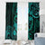 Polynesian Turtle Valentine Window Curtain You And Me Turquoise Hibiscus Heart LT01 - Polynesian Pride