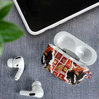 Hawaii Japanese Culture Black AirPods Case Spring Cranes Aloha Pattern LT01 - Polynesian Pride