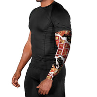 Hawaii Japanese Culture Black Arm Sleeves Spring Cranes Aloha Pattern LT01 - Polynesian Pride