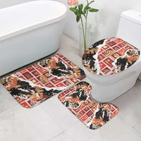 Hawaii Japanese Culture Black Bathroom Set Spring Cranes Aloha Pattern LT01 - Polynesian Pride