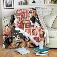 Hawaii Japanese Culture Black Blanket Spring Cranes Aloha Pattern LT01 Black - Polynesian Pride