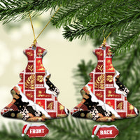 Hawaii Japanese Culture Black Ceramic Ornament Spring Cranes Aloha Pattern LT01 Christmas Tree Black - Polynesian Pride