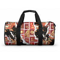 Hawaii Japanese Culture Black Duffle Bag Spring Cranes Aloha Pattern LT01 One size Black - Polynesian Pride