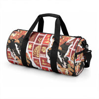 Hawaii Japanese Culture Black Duffle Bag Spring Cranes Aloha Pattern LT01 - Polynesian Pride