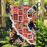 Hawaii Japanese Culture Black Garden Flag Spring Cranes Aloha Pattern LT01 Garden Flag Black - Polynesian Pride
