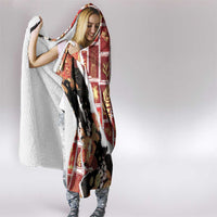 Hawaii Japanese Culture Black Hooded Blanket Spring Cranes Aloha Pattern LT01 - Polynesian Pride