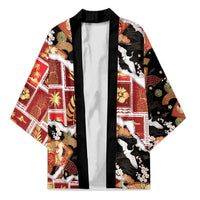 Hawaii Japanese Culture Black Kimono Spring Cranes Aloha Pattern LT01 Unisex Black - Polynesian Pride