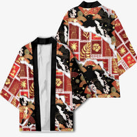 Hawaii Japanese Culture Black Kimono Spring Cranes Aloha Pattern LT01 - Polynesian Pride