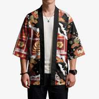 Hawaii Japanese Culture Black Kimono Spring Cranes Aloha Pattern LT01 - Polynesian Pride