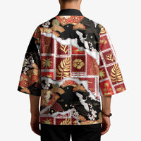 Hawaii Japanese Culture Black Kimono Spring Cranes Aloha Pattern LT01 - Polynesian Pride