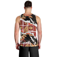 Hawaii Japanese Culture Black Men Tank Top Spring Cranes Aloha Pattern LT01 - Polynesian Pride
