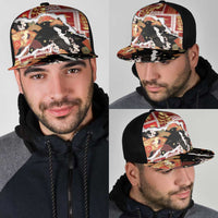 Hawaii Japanese Culture Black Mesh Trucker Cap Spring Cranes Aloha Pattern LT01 - Polynesian Pride
