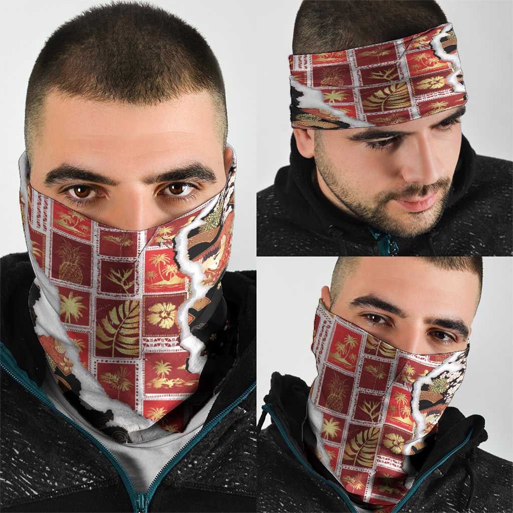 Hawaii Japanese Culture Black Neck Gaiter Spring Cranes Aloha Pattern LT01 - Polynesian Pride