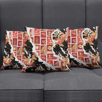 Hawaii Japanese Culture Black Pillow Cover Spring Cranes Aloha Pattern LT01 - Polynesian Pride