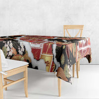 Hawaii Japanese Culture Black Tablecloth Spring Cranes Aloha Pattern LT01 - Polynesian Pride