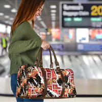 Hawaii Japanese Culture Black Travel Bag Spring Cranes Aloha Pattern LT01 - Polynesian Pride
