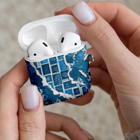 Hawaii Japanese Culture Blue AirPods Case Spring Cranes Aloha Pattern LT01 - Polynesian Pride