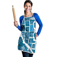 Hawaii Japanese Culture Blue Apron Spring Cranes Aloha Pattern LT01 - Polynesian Pride
