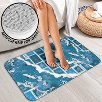 Hawaii Japanese Culture Blue Bathroom Set Spring Cranes Aloha Pattern LT01 - Polynesian Pride
