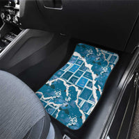 Hawaii Japanese Culture Blue Car Mats Spring Cranes Aloha Pattern LT01 - Polynesian Pride